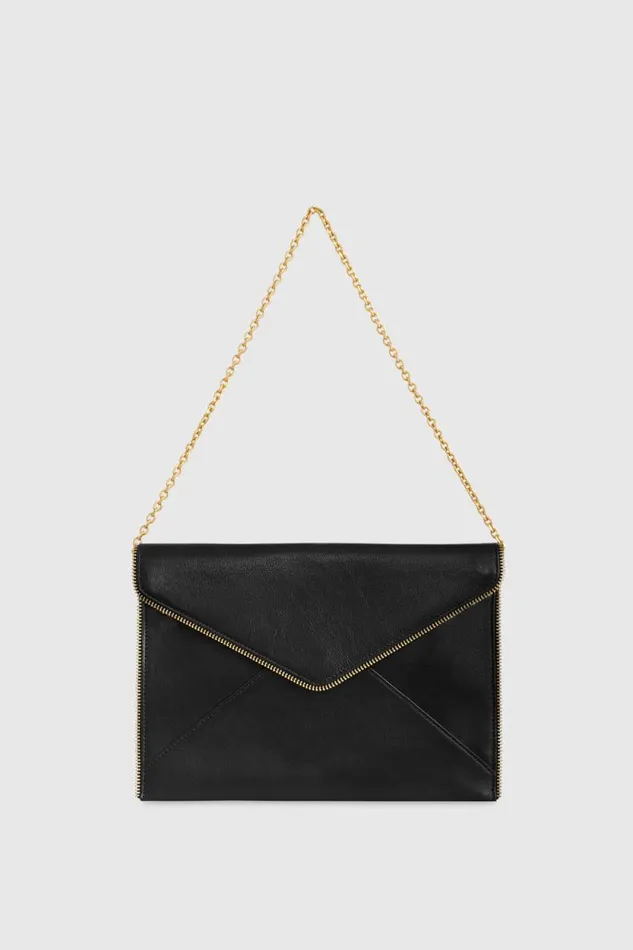 Women Rebecca Minkoff Clutches Leo Clutch With Chain Strap Black
