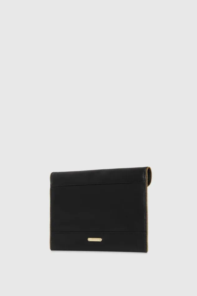 Women Rebecca Minkoff Clutches Leo Clutch With Chain Strap Black Women Rebecca Minkoff Clutches Leo Clutch With Chain Strap Black
