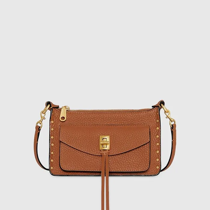 Women Rebecca Minkoff Crossbody Bags Darren Mini Top Zip Crossbody Caramello Women Rebecca Minkoff Crossbody Bags Darren Mini Top Zip Crossbody Caramello