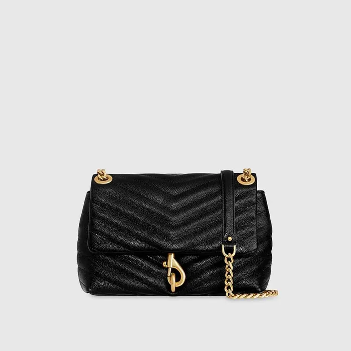 Women Rebecca Minkoff Crossbody Bags Edie Crossbody Blackantique Brass Women Rebecca Minkoff Crossbody Bags Edie Crossbody Blackantique Brass