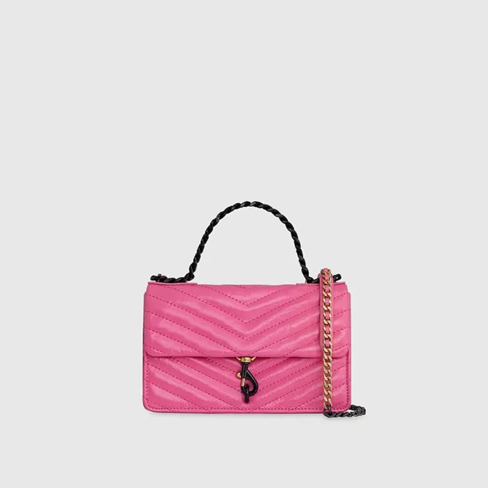 Women Rebecca Minkoff Crossbody Bags Edie Mini Crossbody On A Chain Hot Pink Women Rebecca Minkoff Crossbody Bags Edie Mini Crossbody On A Chain Hot Pink