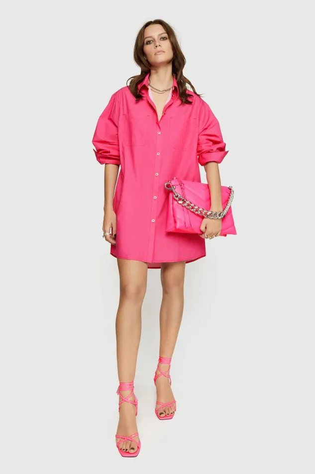 Women Rebecca Minkoff Dresses Tori Dress Hot Pink