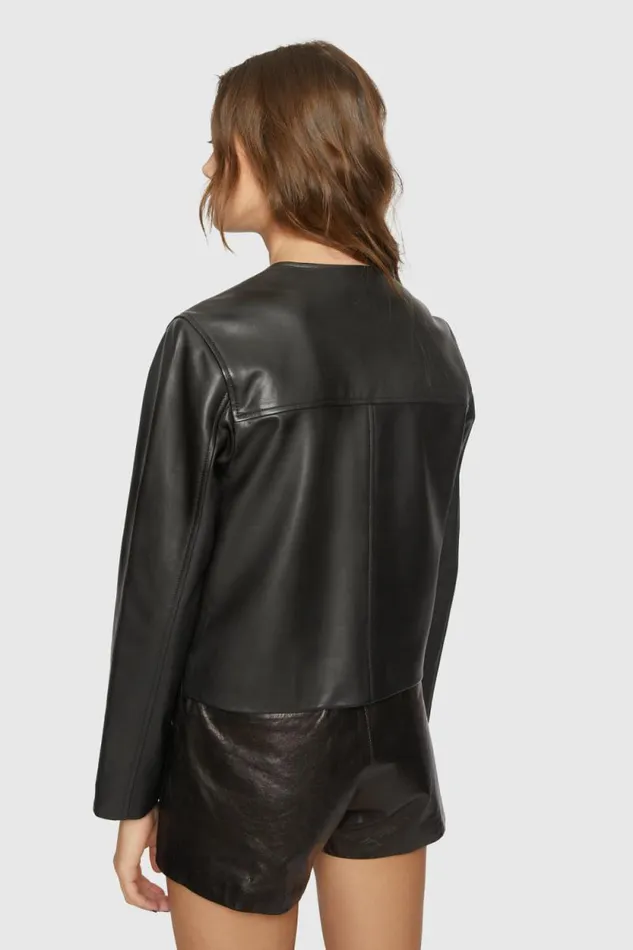 Women Rebecca Minkoff Leather Taryn Jacket Black Women Rebecca Minkoff Leather Taryn Jacket Black