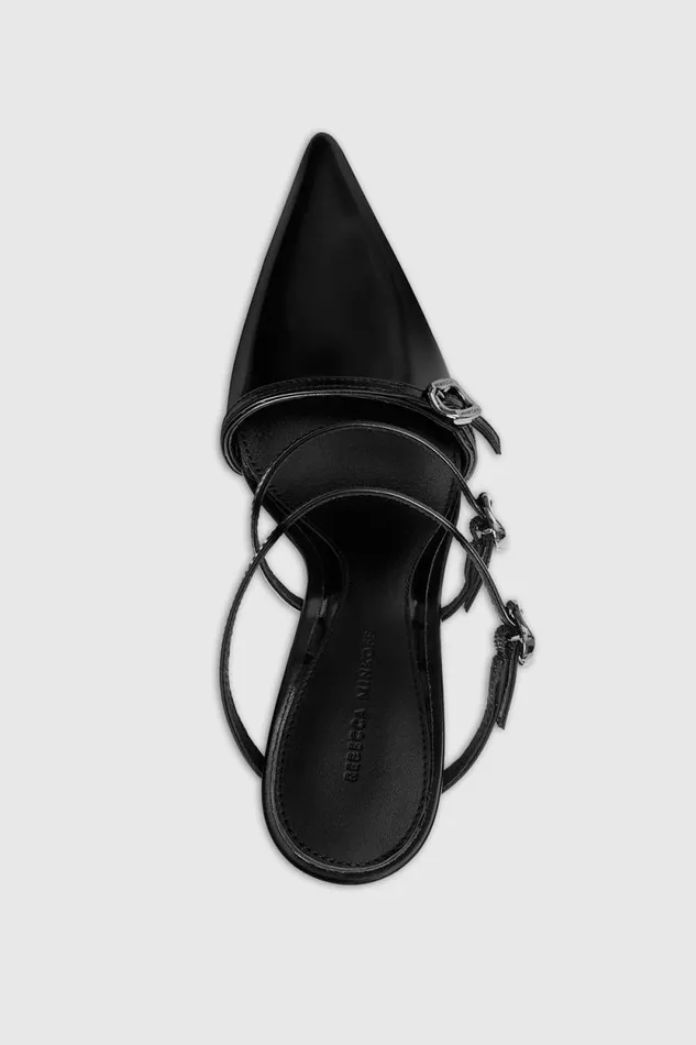 Women Rebecca Minkoff Shoes Buckle Heeled Mule Black Women Rebecca Minkoff Shoes Buckle Heeled Mule Black