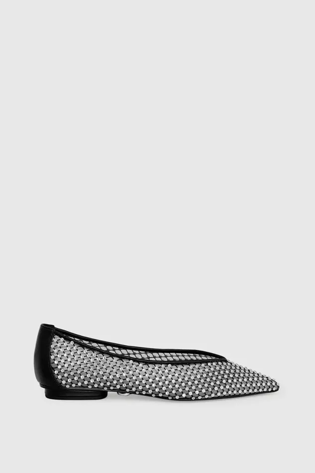 Women Rebecca Minkoff Shoes Crystal Ballet Flat Black