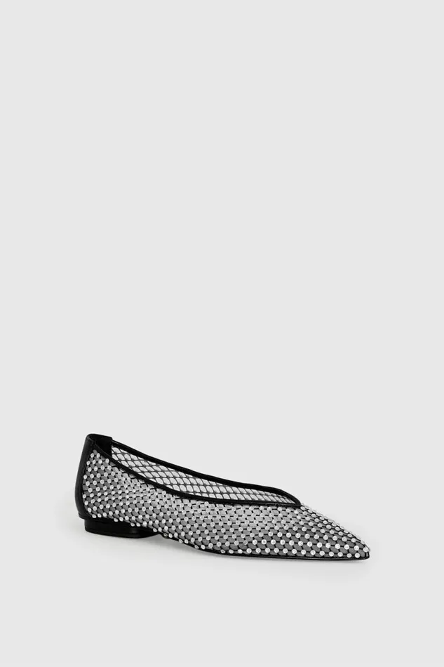 Women Rebecca Minkoff Shoes Crystal Ballet Flat Black Women Rebecca Minkoff Shoes Crystal Ballet Flat Black