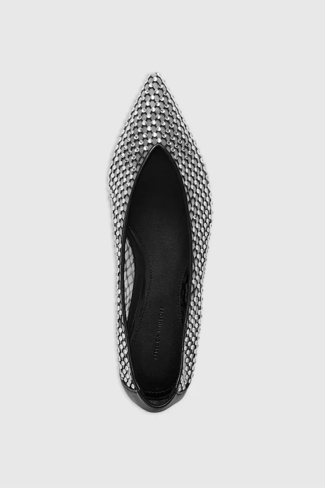 Women Rebecca Minkoff Shoes Crystal Ballet Flat Black Women Rebecca Minkoff Shoes Crystal Ballet Flat Black