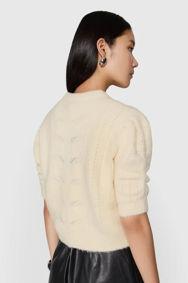 Women Rebecca Minkoff Tops Campbell Puff Sweater Blonde Women Rebecca Minkoff Tops Campbell Puff Sweater Blonde