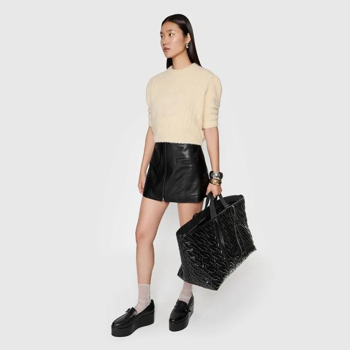 Women Rebecca Minkoff Tops Campbell Puff Sweater Blonde Women Rebecca Minkoff Tops Campbell Puff Sweater Blonde
