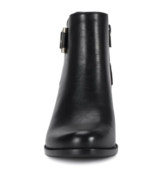 Women Reggie Block Heel Bootie Black Baretraps Booties