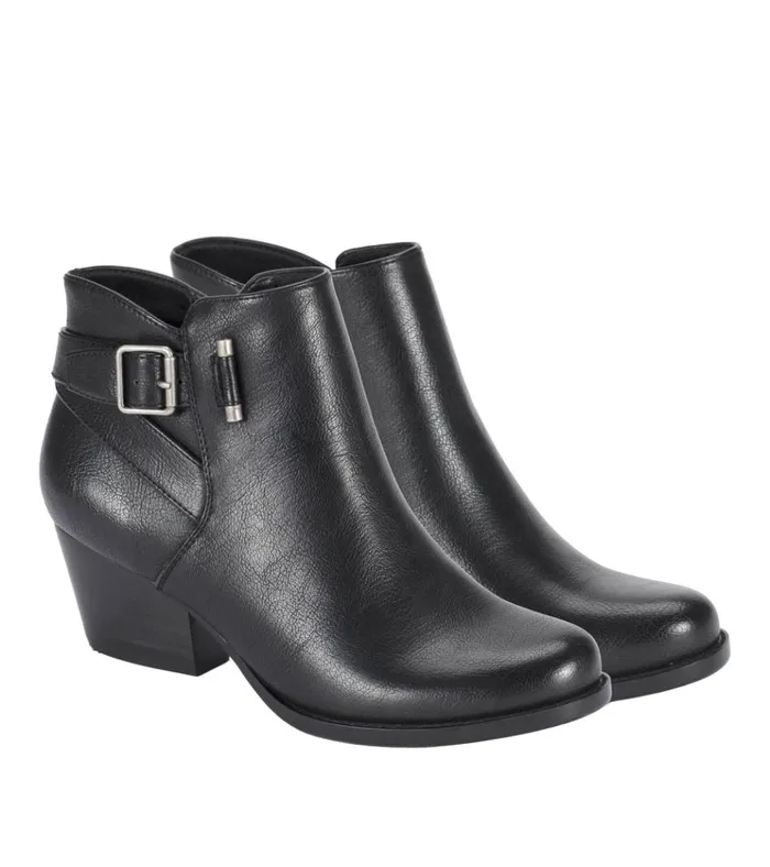 Women Reggie Block Heel Bootie Black Baretraps Booties