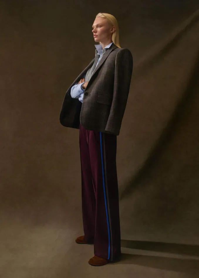 Women RegularLength Convertible Side Stripe Pant Deep Merlotsapphirecharcoal MEEM