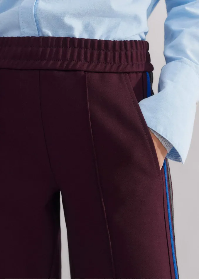 Women RegularLength Convertible Side Stripe Pant Deep Merlotsapphirecharcoal MEEM