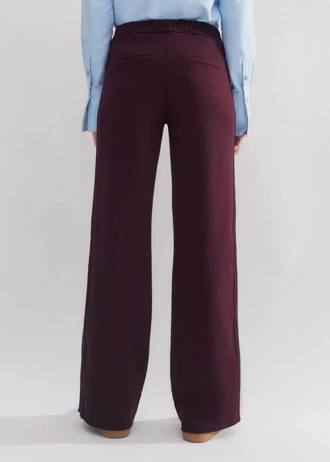 Women RegularLength Convertible Side Stripe Pant Deep Merlotsapphirecharcoal MEEM