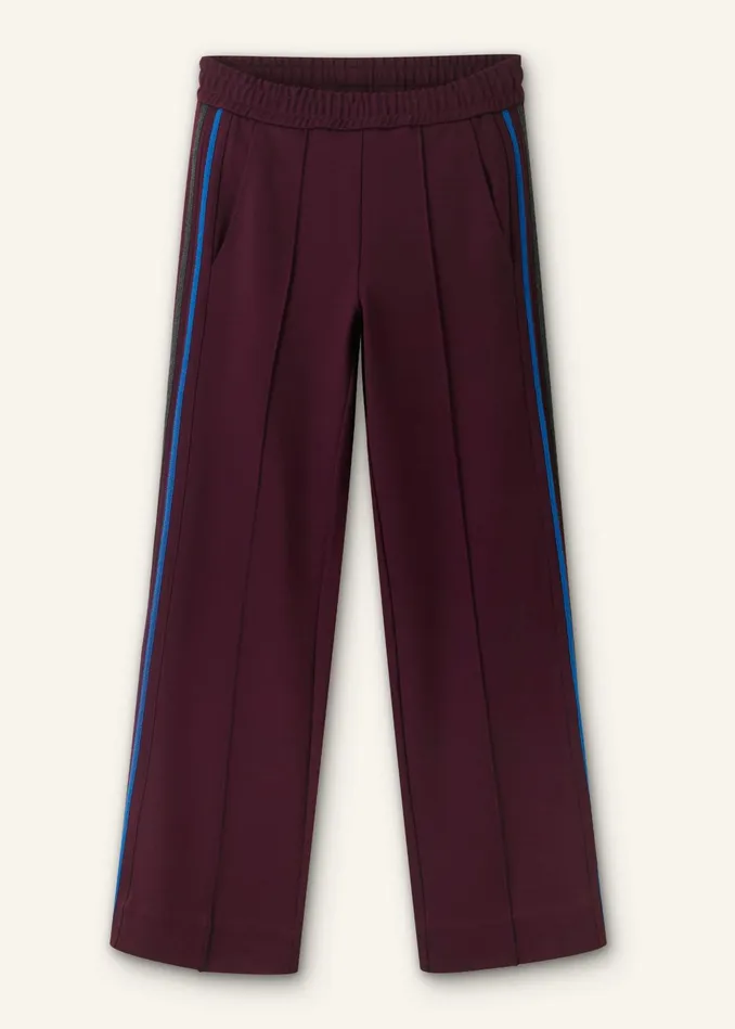 Women RegularLength Convertible Side Stripe Pant Deep Merlotsapphirecharcoal MEEM