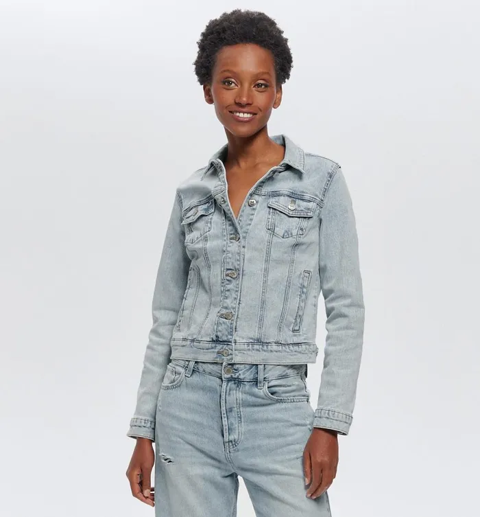 Women Relaxed Denim Jacket 8211 Ultra Faded Denim Promod Jackets