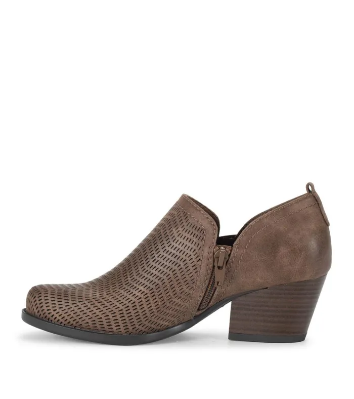 Women Ridgely Block Heel Bootie Dark Taupe Baretraps Booties