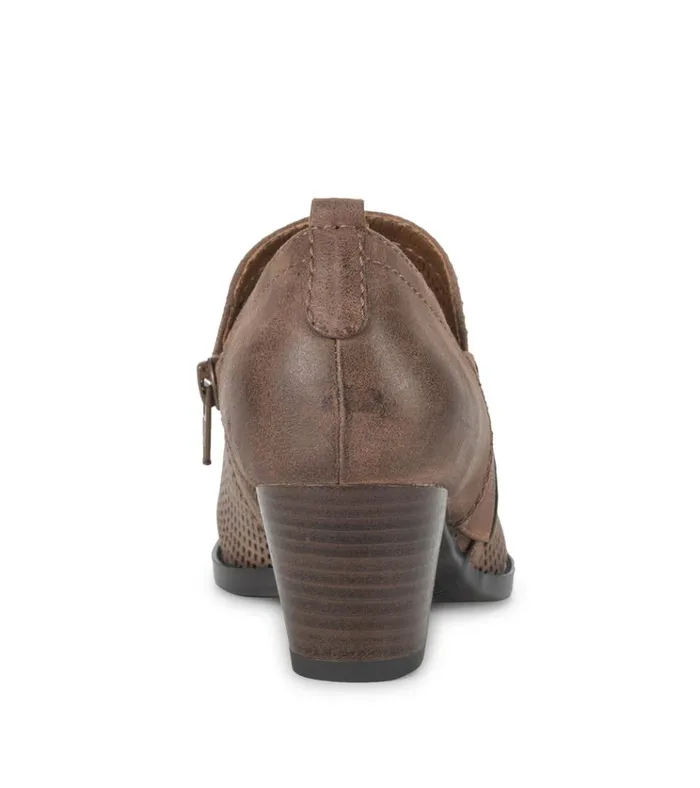 Women Ridgely Block Heel Bootie Dark Taupe Baretraps Booties