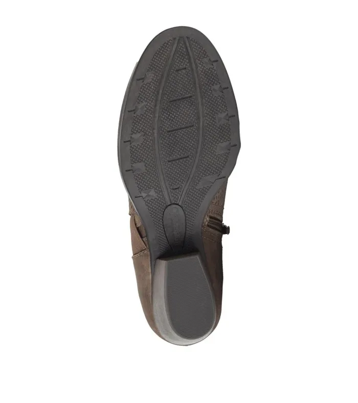 Women Ridgely Block Heel Bootie Dark Taupe Baretraps Booties