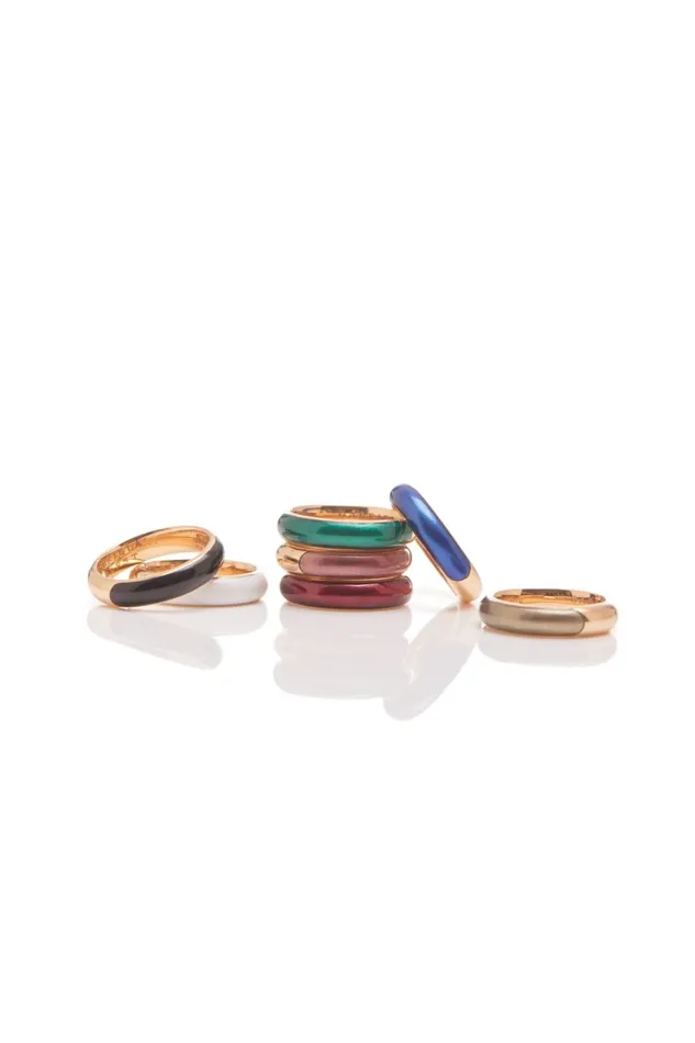Women Rings Gabriela Hearst Vitreous Green Enamel and 18K Gold Ring