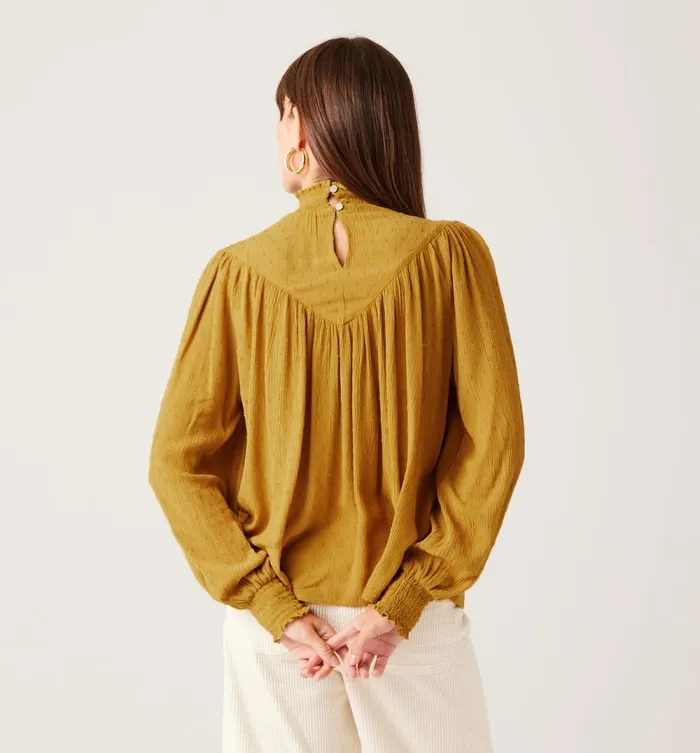 Women Romantic Blouse 8211 Ochre Promod Shirts And Tunics Women Romantic Blouse 8211 Ochre Promod Shirts And Tunics