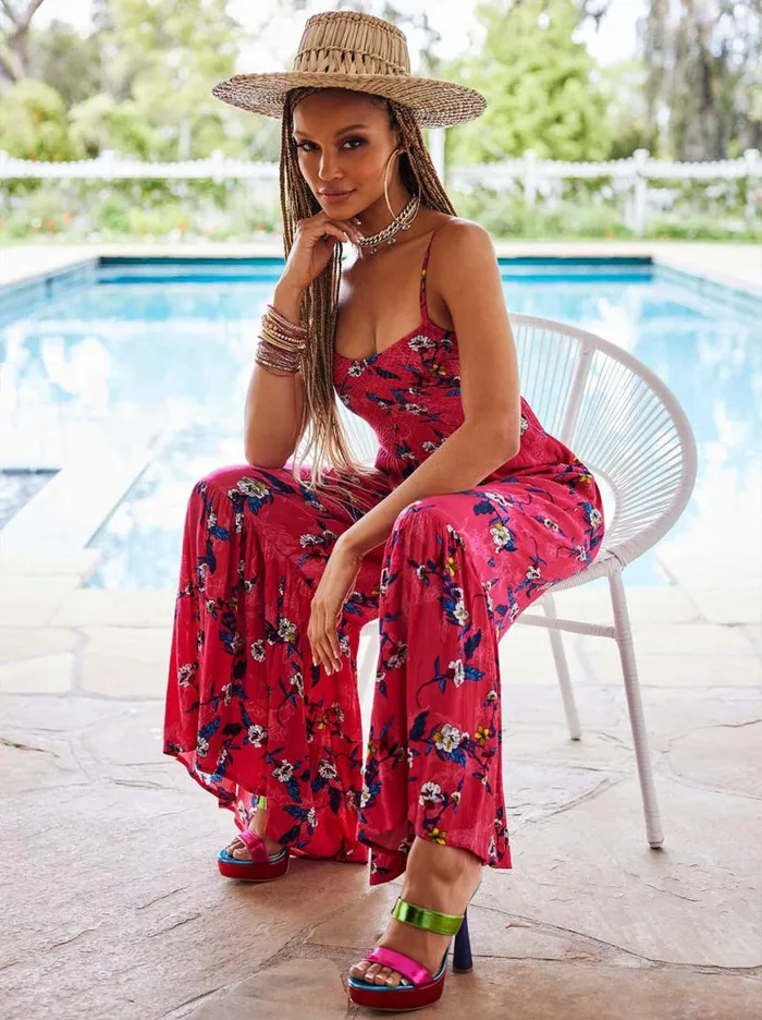Women Ronan Jumpsuit In Flora Mimic Jessica Simpson Jumpsuits and Rompers