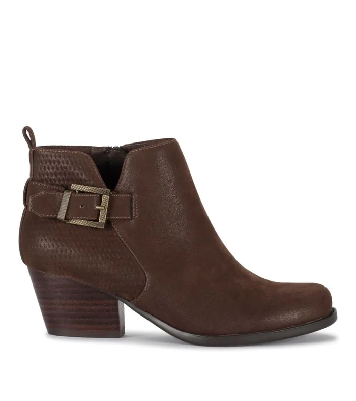 Women Rudy Block Heel Bootie Medium Brown Baretraps Booties
