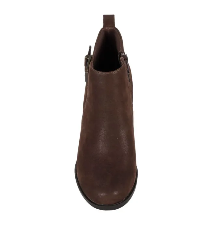 Women Rudy Block Heel Bootie Medium Brown Baretraps Booties