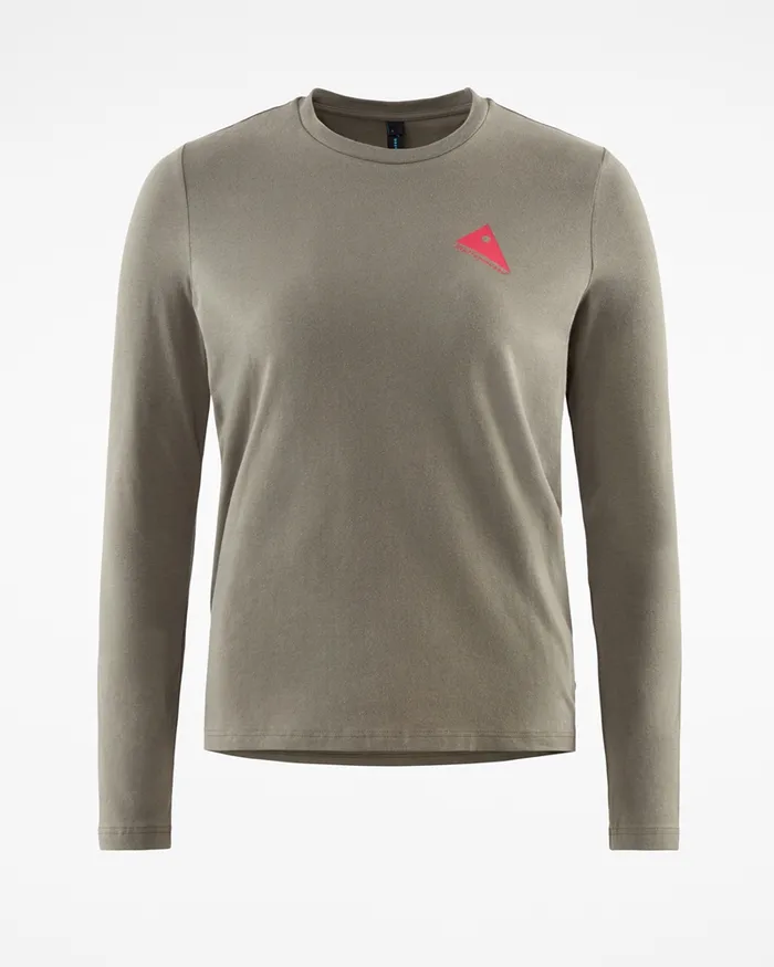 Women Runa Commitment Long Sleeve Tee Granit Grey Klttermusen TShirts