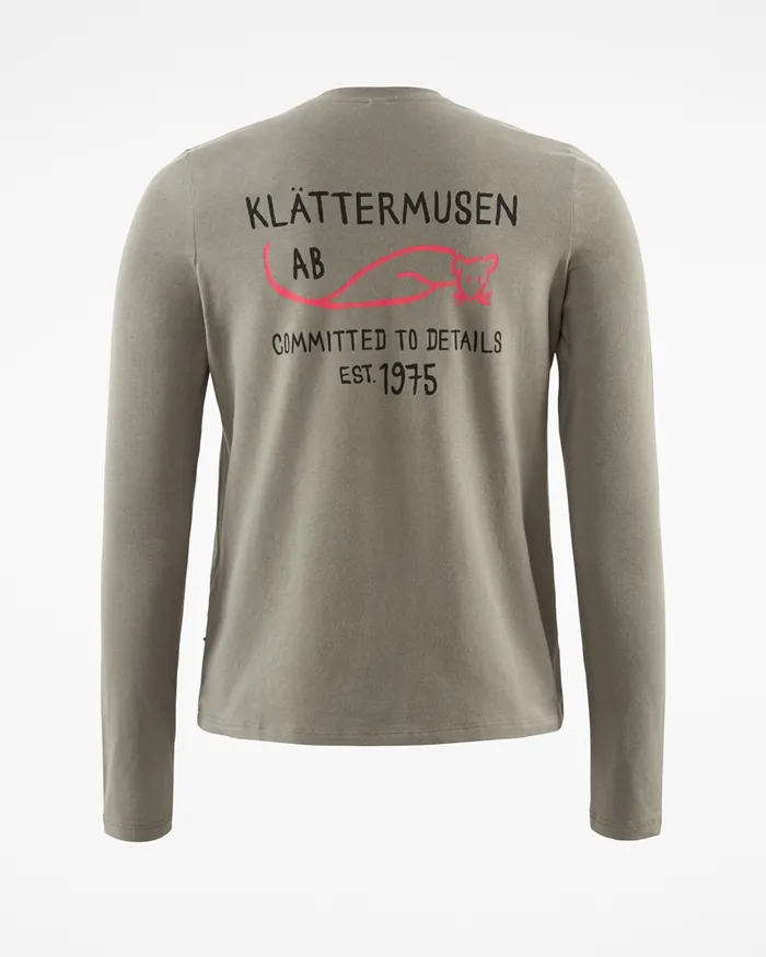 Women Runa Commitment Long Sleeve Tee Granit Grey Klttermusen TShirts