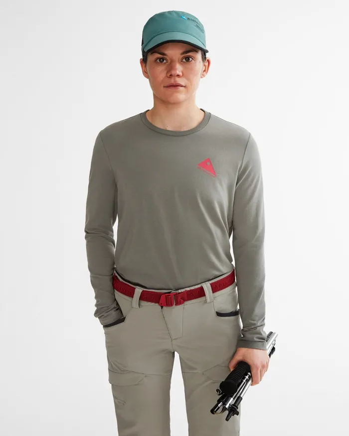 Women Runa Commitment Long Sleeve Tee Granit Grey Klttermusen TShirts