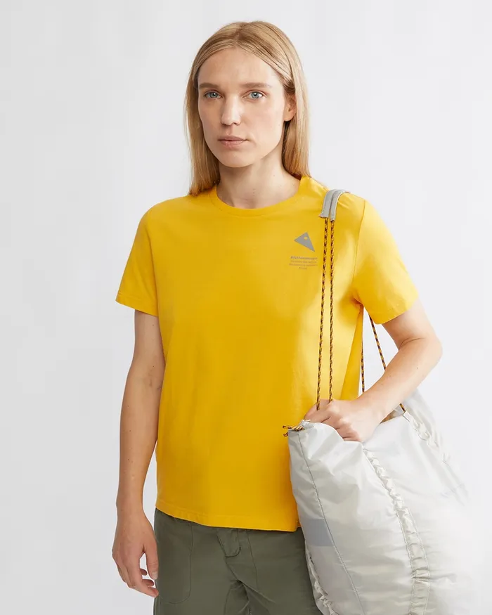 Women Runa Maker WoShort Sleeve Tee Pure Yellow Klttermusen TShirts