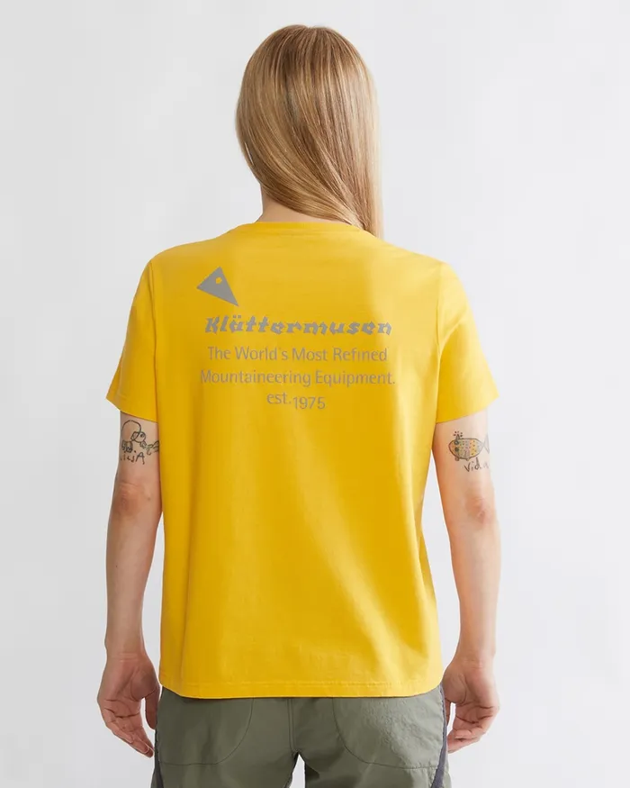Women Runa Maker WoShort Sleeve Tee Pure Yellow Klttermusen TShirts