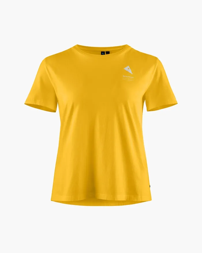 Women Runa Maker WoShort Sleeve Tee Pure Yellow Klttermusen TShirts