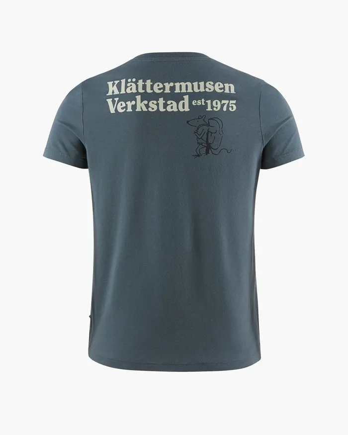 Women Runa Nomad Organic Cotton Short Sleeve Tee Thistle Blue Klttermusen TShirts