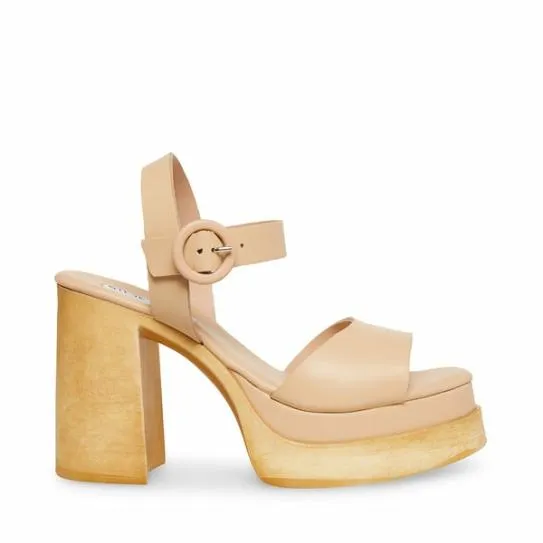 Women RUTH NATURAL LEATHER Natural Leather Steve Madden Sandals