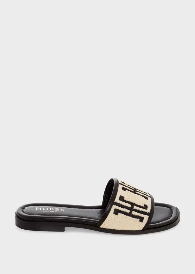 Women Sally Sliders Natural Hobbs Flats