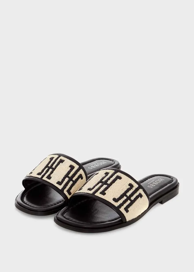 Women Sally Sliders Natural Hobbs Flats