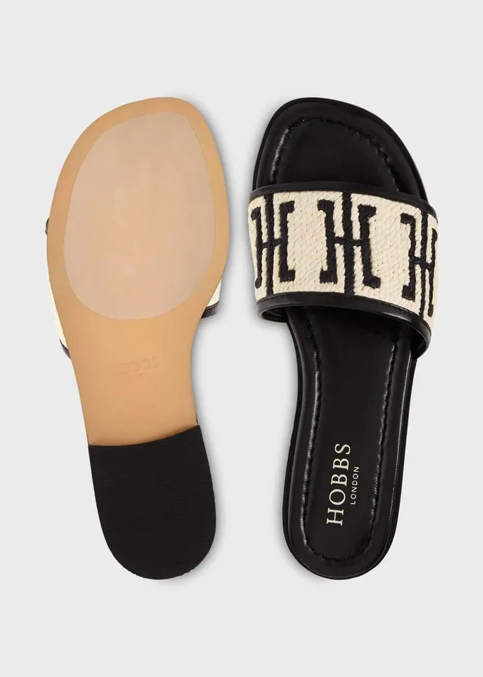 Women Sally Sliders Natural Hobbs Flats
