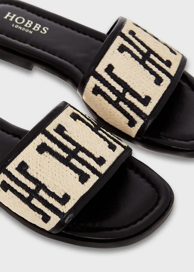 Women Sally Sliders Natural Hobbs Flats