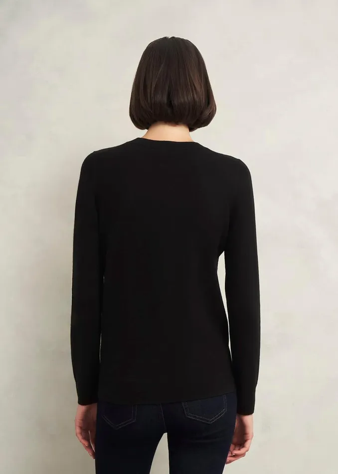 Women Samira Star Jumper With Cashemre Black Ivory Hobbs Jumpers and Cardigans