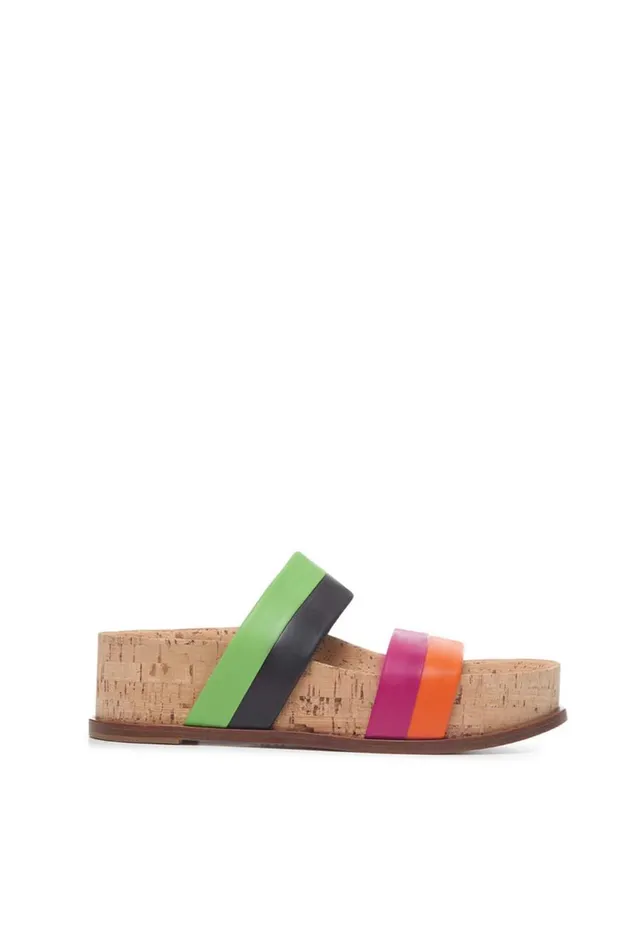 Women Sandals Gabriela Hearst Striker Platform Sandal In Multi Leather