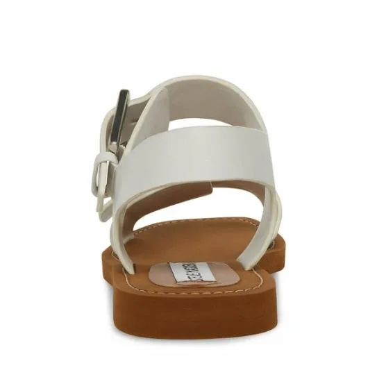 Women SANTO WHITE LEATHER White Leather Steve Madden Sandals Women SANTO WHITE LEATHER White Leather Steve Madden Sandals