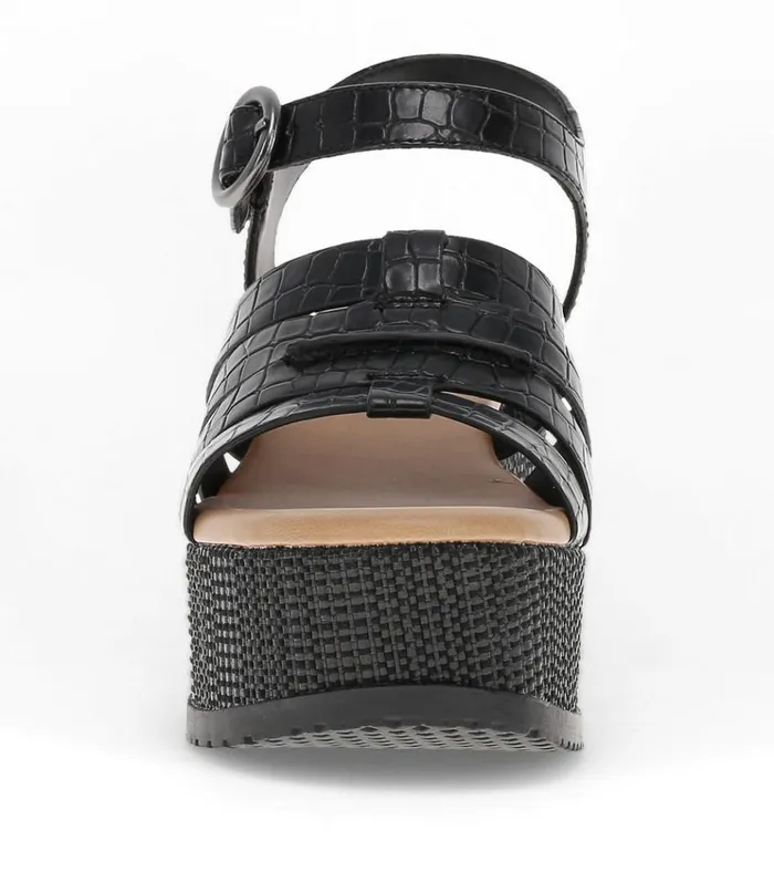 Women Savannah Wedge Sandal Black Baretraps Wedge Sandals