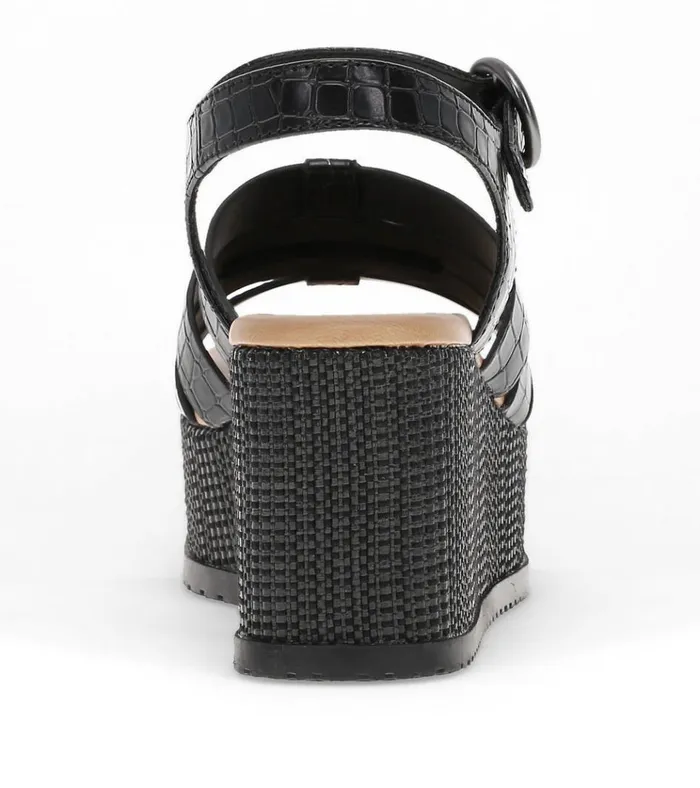 Women Savannah Wedge Sandal Black Baretraps Wedge Sandals