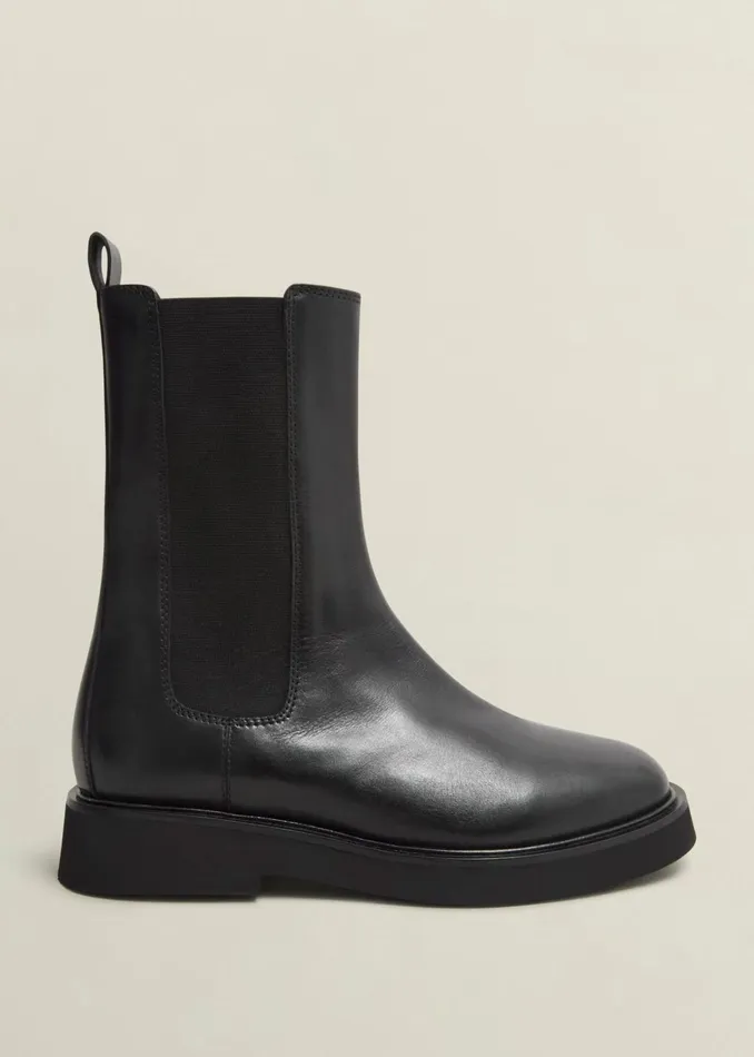 Women Sawyer Leather Chelsea Boots Black Hobbs Boots