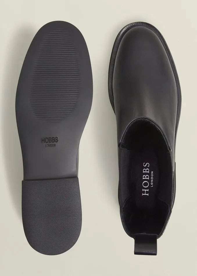 Women Sawyer Leather Chelsea Boots Black Hobbs Boots