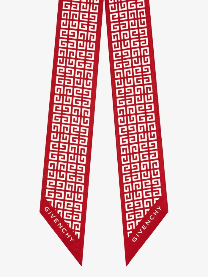Women Scarves Givenchy 4G Bandeau In Silk Vermillon Women Scarves Givenchy 4G Bandeau In Silk Vermillon