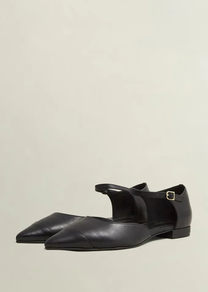Women Seren Leather Flats Black Hobbs Flats