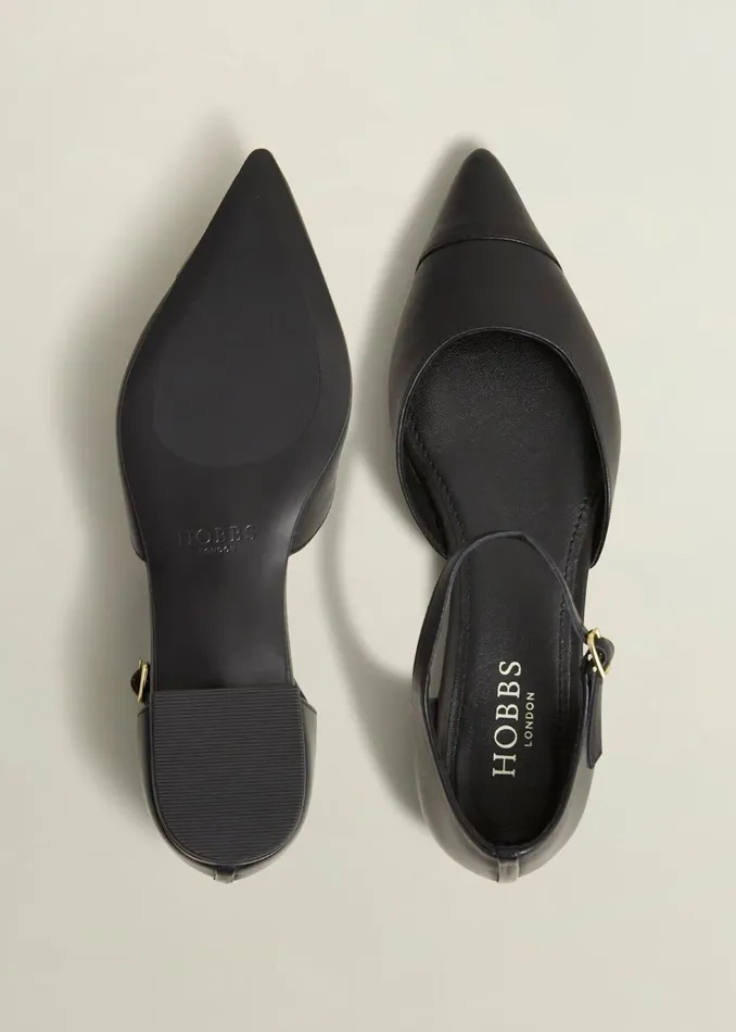 Women Seren Leather Flats Black Hobbs Flats